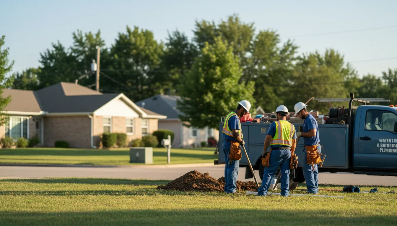 Residential water line and bathroom plumbing service in Arlington, WI